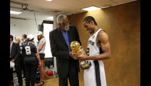 Ein Plausch mit einer Legende: Finals-MVP Kawhi Leonard trifft NBA-Legende Bill Russell