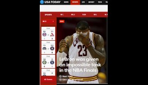 Die "USA Today" hält fest: "LeBron hatte in den Finals eine unmögliche Aufgabe vor sich"