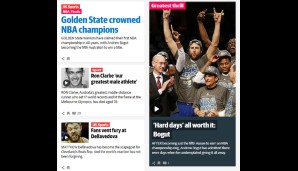 Ein schneller Blick nach "Down Under": Die "Herald Sun" feiert Andrew Bogut - während der bisherige Held Delly als "Sündenbock" bezeichnet wird
