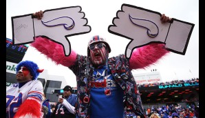 Die Vikings sind bei diesem farbenfrohen Bills-Fan eher nicht so beliebt. Dislike!