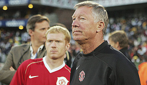 2006: Paul Scholes und der Erfolgstrainer der Red Devils: Sir Alex Ferguson