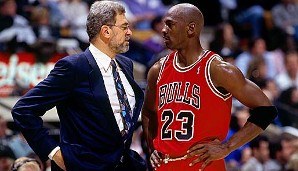 Bildeten in den 90er Jahren ein Erfolgsduo bei den Chicago Bulls: Jackson und der größte Basketballer aller Zeiten, Michael Jordan