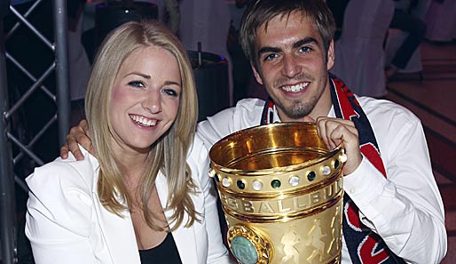 Mit dem FC Bayern München machte das frisch vermählte Paar schon viele Feiern mit