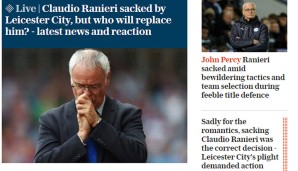 Der Telegraph führt gar schon eine Live-Diskussion über die Ranieri-Nachfolge