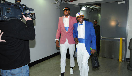 Apropos schön (Ironie-Modus an): Die beiden Clippers-Rookies DeAndre Jordan (l.) und Mike Taylor