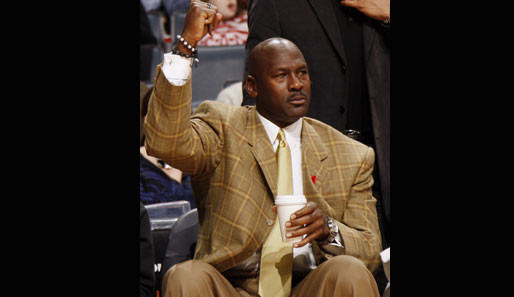 Seltener Anblick: Michael Jordan, Teilhaber der Charlotte Bobcats, beim Jubeln