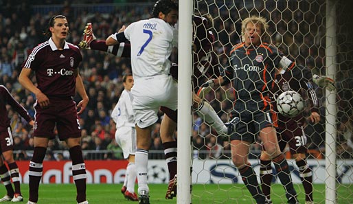 In der Champions-League-Saison 2006/2007 konnten auch zwei Tore von Raul Real Madrids Ausscheiden im Achtelfinale gegen die Bayern nicht verhindern