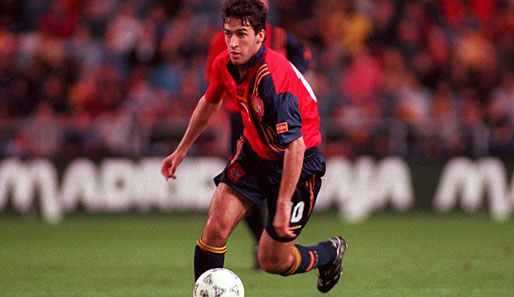 Rauls Karriere in der spanischen A-Nationalmannschaft begann im Jahr 1996. Heute ist er mit 44 Toren in 108 Spielen bester Torschütze aller Zeiten für die spanische Nationalelf