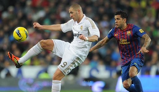 Blitzstart für die Königlichen: Karim Benzema (l.) brachte Madrid schon nach 22 Sekunden in Front