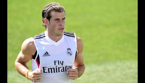 Bale lässt die Muskeln spielen. Ein Zeichen an die starke Konkurrenz im Mittelfeld?