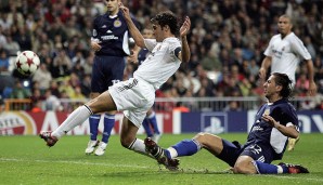 Platz 3: Raul (Real Madrid, FC Schalke 04): 71 Tore in 142 Spielen