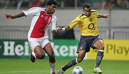 2004 debütierte Ryan Babel (l.) in der ersten Mannschaft von Ajax. Und kurz darauf ging's in der Champions League schon gegen die Großen