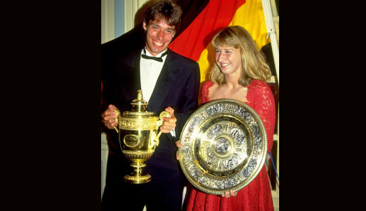 1991 gab's wieder einen deutschen Doppelsieg: Michael Stich hatte Becker gebürstet und die Steffi ihre Dauerrivalin Sabatini