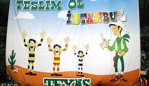 Bursaspor - Gaziantepspor: "Teslim ol, Istanbul", sagt der Lucky Luke aus Bursa - zu deutsch: "Ergebe dich, Istanbul!"