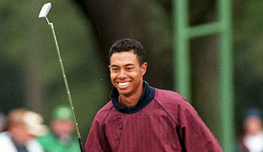 Der erste große Auftritt: als US Amateur Champion nimmt der erst 18-jährige Tiger Woods am Masters teil