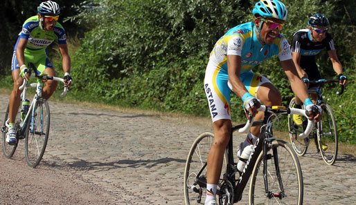 Alberto Contador wurde auch in den Schleck-Sturz verwickelt und verlor am Ende 73 Sekunden auf Hushovd