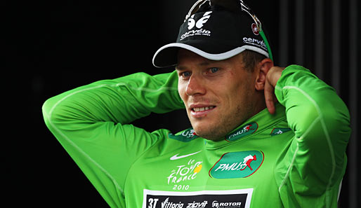 Das Grüne Trikot holte sich der Norweger Thor Hushovd zurück. Doch Alessandro Petacchi sitzt ihm in der Sprintwertung im Nacken