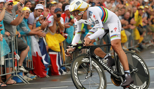 Eine Klasse für sich war einmal mehr Fabian Cancellara (SAX). Der Zeitfahr-Weltmeister raste mit seiner unnachahmlichen Technik auf Platz eins