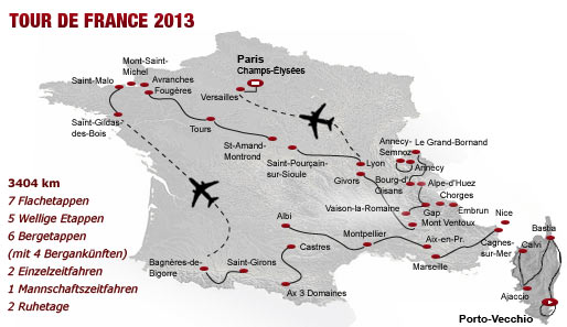 Die 100. Tour de France bietet auf einer Strecke von 3404 Kilometer jede Menge Abwechslung. SPOX stellt die 21 Etappen vor