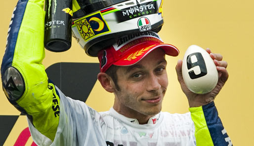 Da ist das Ding: Valentino Rossi sicherte sich in Malaysia seinen neunten Motorrad-WM-Titel
