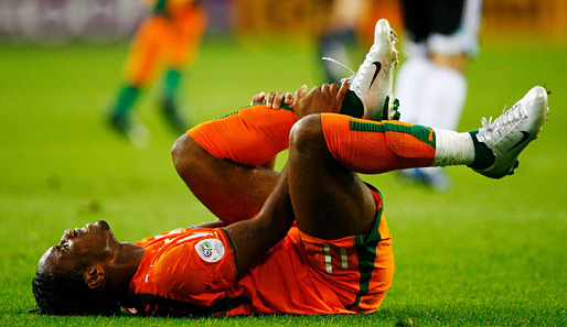Der Star der Elfenbeinküste verletzte sich kurz vor Turnierbeginn. Didier Drogba wurde mit 29 Toren Torschützenkönig der Premier League