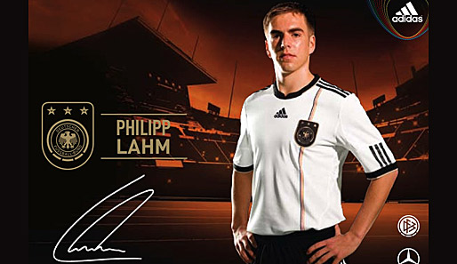 NUMMER 16: Philipp Lahm, 26 Jahre, Bayern München, 64 Länderspiele, 3 Tore (Stand: 1. Juni 2010)