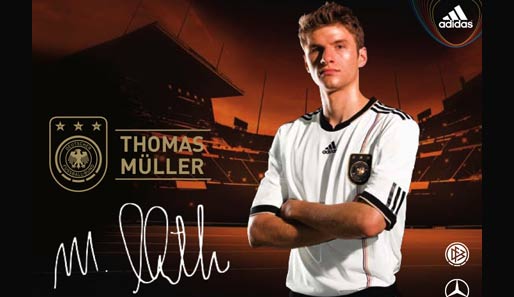 NUMMER 13: Thomas Müller, 20 Jahre, Bayern München, 1 Länderspiel, 0 Tore (Stand: 1. Juni 2010)