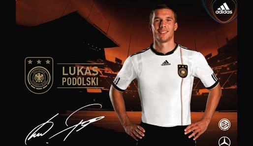 NUMMER 10: Lukas Podolski, 24 Jahre, 1. FC Köln, 72 Länderspiele, 38 Tore (Stand: 1. Juni 2010)