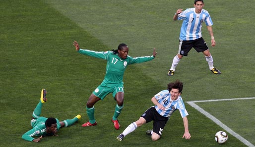 Lionel Messi war voller Tatendrang und konnte oft nur mit Fouls gestoppt werden