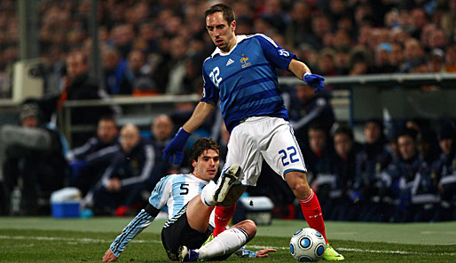 Der Star: Franck Ribery, Bayern München, 27 Jahre, 43 Länderspiele, 7 Tore (Stand: 31.5.2010)
