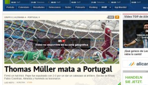 Die Kollegen von der "AS" sind martialischer veranlagt: "Thomas Müller tötet Portugal"