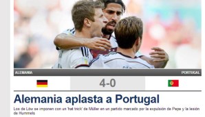 Die "Sport" greift in die Metaphern-Kiste: "Deutschland zerquetscht Portugal"