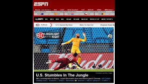 "Die USA stolpern im Dschungel" titeln die Kollegen von "ESPN" über das Spiel in Manaus