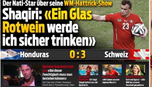 Das hat er sich verdient: Nach seiner Tor-Gala genehmigt sich der FCB-Star laut "Blick.ch" ein Gläschen.