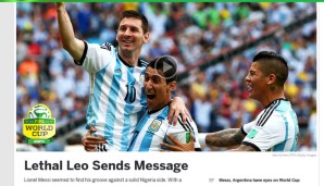 Bei "ESPN" steht Messi im Vorgderund. Der Superstar sendet eine Nachricht an die Konkurrenz...