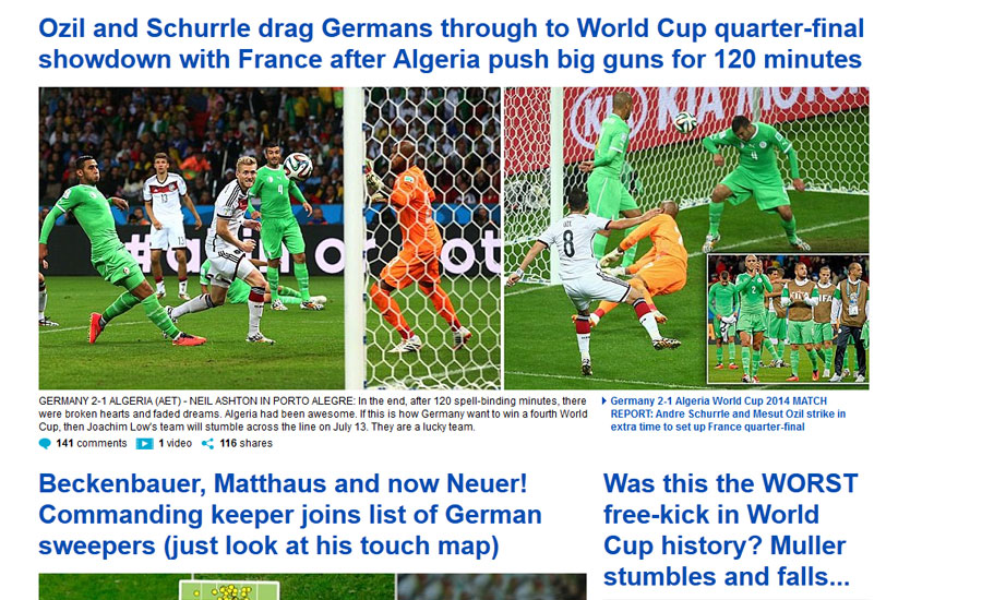 Dabei hatte das Spiel so viel zu bieten. Die DailyMail fasst zusammen: Enges Spiel, Manuel Neuer und unfassbar schlechter Freistoß