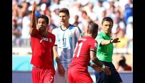 Die Argentinier hatten Glück, dass Referee Masic nicht auf Elfmeter für den Iran entschied