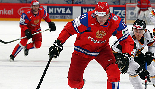 NHL-Star Yevgeni Malkin war mit einem Assist am Führungstreffer für die Russen beteiligt