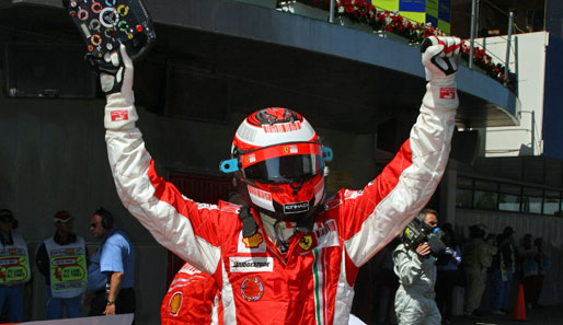Kimi Räikkönen, Ferrari, Formel 1, Spanien, Barcelona, Rennen, Jubel