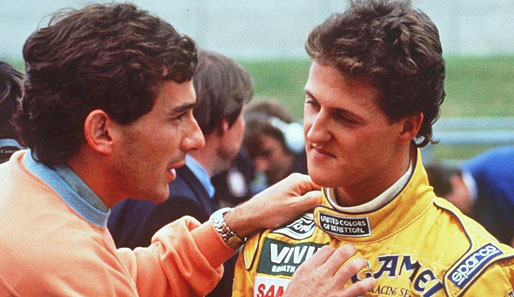Michael Schumacher (r.) und Ayrton Senna gerieten in der Saison 1992 aneinander