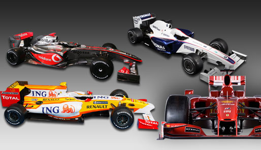 Ferrari, McLaren-Mercedes, BMW-Sauber und Renault gelten als Titelkandidaten