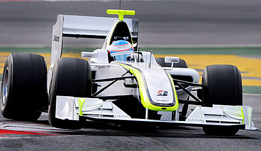 Jenson Button ließ die Konkurrenz im BGP 001 am dritten Testtag in Barcelona weit hinter sich