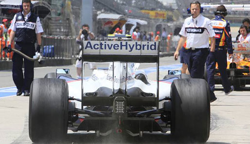 BMW-Sauber ließ in China die Aufschrift "Active Hybrid" irrtümlich auf dem Auto von Kubica
