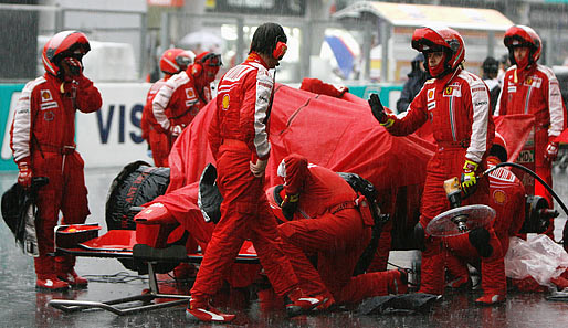 Ferrari stand beim Malaysia-GP mehrere Male im Regen