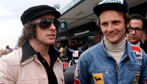 Sir Jackie Stewart zusammen mit Niki Lauda