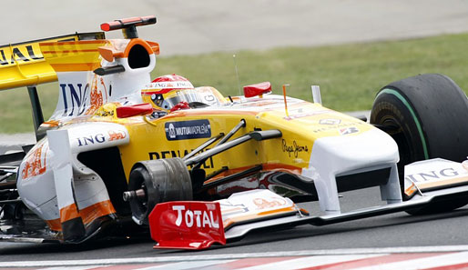 Fernando Alonso ging von der Pole-Position aus ins Rennen