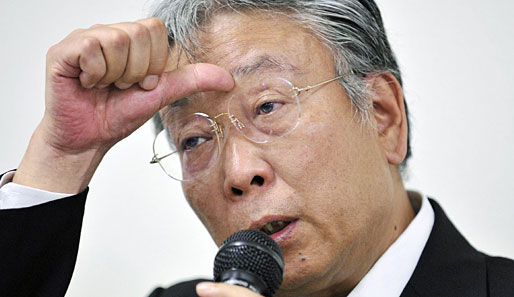 Hiroaki Kato, Präsident des Fuji International Speedway, verkündet den Rückzug