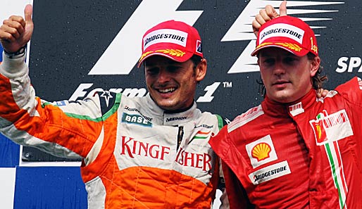 In Monza gehen Kimi Räikkönen (r.) und Giancarlo Fisichella für Ferrari an den Start