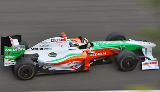 Adrian Sutil fuhr im Training im Force India konstant schnelle Zeiten