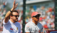 Alonso und Hamilton in trauter Zweisamkeit